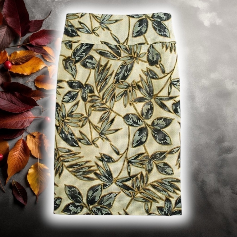 J. Crew ‘Gold Botanical Foil Leaf Pencil Skirt’ Size 4